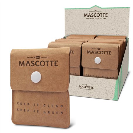 Cendrier de poche en papier Mascotte® 24 pièces | Cendrier pour les déplacements | cendrier de poche anti-odeurs et résistant à