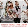 Serre-tête Couronne Diadème Princesse en Strass,Mariage Tiare, Nuptiale Couronne Tiara Avec Strass Pour Le Mariage, Proms, Pagea