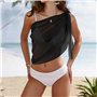 Noir Wrap de Plage de Femmes Sarong Couverture de Bikini Jupes Wrap pour Maillot de Bain en Mousseline