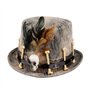 Boland Titre 72180 - Chapeau Voodoo Nawu cylindrique avec tête de mort