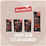 Rosewood - Steak Bites Boeuf et Colin, Friandise de Dressage Tendre pour Chiens, Haute Teneur en Viande, Poisson, sans Céréales 