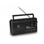 Caliber Mini Radio Portable - Radio FM/AM - Radio Vintage Retro - Poste Radio Portable avec Prise Casque - Piles - Argent