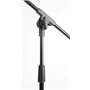 Vonyx MS10 Pied de Microphone Noir avec Support de Microphone, Haute Qualité, Noir, Matériel Professionnel, Réglable à Souhait, 