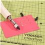 Vaessen Creative 2137-001 Poinçon avec 3 Extrémités Métal/Plastique Blanc 15.4 x 4.5 x 3.2 cm