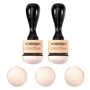 Vaessen creative Lot de 2 Outils Comprend 5 mousses à Encre Semi-circulaires en Bois