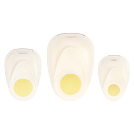 Vaessen Creative Perforatrices Cercle Festonné - Lot de 3 Pcs - pour Projets DIY