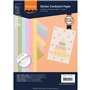 Florence Papier Cartonné Autocollant Couleurs Assorties - A4 - Pastel - 24 feuilles - 216 g/m² - Lisse - Papier Auto-Adhésif pou