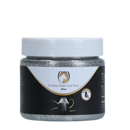Holland Animal Care Hi Gloss Glitter Hoof Polish 150 ml – Soin des chevaux – Paillettes pour sabots et pelage – Soin des sabots