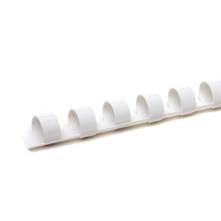 Pavo Boîte de 100 Peignes de reliure en plastique 12 mm Blanc