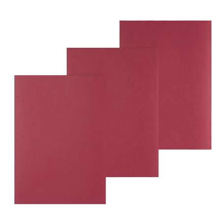 PAVO Boîte de 100 Plats de couverture A4 grain cuir 250 g Rouge
