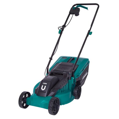 VONROC Tondeuse Gazon 1300W - Largeur de Coupe 32cm - Bac Ramassage Tondeuse 30L Inclus - Entretien du Jardin