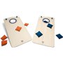 BS Toys Cornhole Jeux - pour 8 Ans Et Plus - Jeu De Lancer De Sacs - Jeu De Coordination en Plein Air - 2 Planches & 8 Sacs - Mu