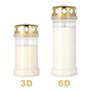 KRISTEN Lanterne funéraire extérieure traditionnelle 3D – 60 heures de combustion – Blanc – Lot de 24 pièces – Pack économique –