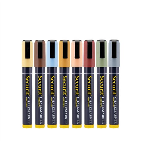 Lot de 8 feutres craies couleurs Terre 2-6 mm