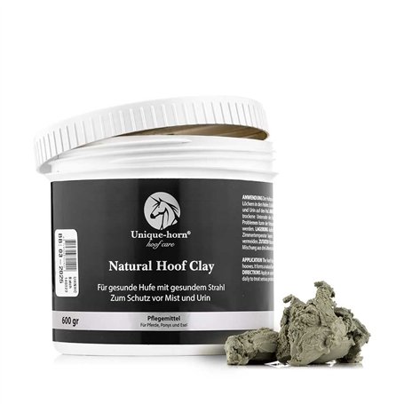Unique-horn Argile pour sabots 600g | La protection ultime pour les sabots de votre cheval | protège contre l'urine et le fumier