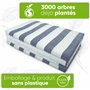 Naturstube® Lot de torchons [4 pièces] - Torchons très absorbants et durables, 100% Coton, Blanc Bleu à Carreaux 50x65cm chacun,