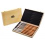 HOLZWURM Outils de Tournage du bois, dans une coffret en bois, ciseaux pour tour a bois