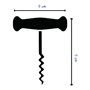 MAELSA® - Tire-bouchon forme T à spirale manche bois pour bouteille de vin à bouchon liège – Lot de 2 - Décapsuleur tirebouchon 