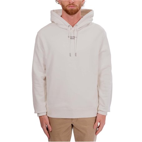 Calvin Klein Jeans - Men's Hoodie with Linear Logo - Size XL