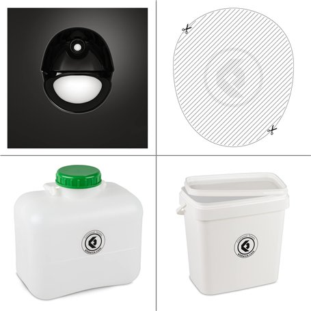 Kildwick FreeLoo M Kit WC à Compost sans boîtier Classique XL Noir