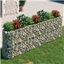 Gabion Plateforme surélevée en fer galvanisé 330 x 50 x 100 cm