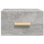 Table de chevet murale Gris béton 35x35x20 cm