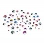 FREE & EASY Yeux mobiles avec cils - 5 mm - 15 mm autocollants - Yeux de bricolage amusants à coller - Yeux adhésifs pour bricol