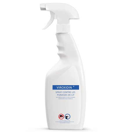 Viroxidin Spray anti punaise de lit & anti acarien pour les matelas & textiles - Produit contre les punaises de lit