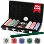 Kyto Kit de poker 300 pièces - Idéal pour Texas Hold Em - Avec valise, jetons de poker et cartes de poker - Parfait pour les pro