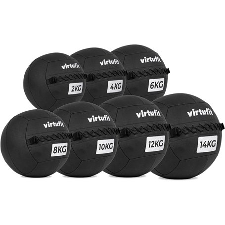 VirtuFit Wall Ball - Ballon médical de qualité supérieure - 4 kg - Surface antidérapante - Pour entraînement fonctionnel