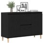 vidaXL Buffet Noir Chêne 101x35x60 cm Bois reconstitué
