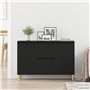 vidaXL Buffet Noir Chêne 101x35x60 cm Bois reconstitué
