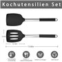 Set de 2 Spatules en Silicone avec Manche Inox