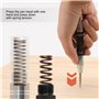 JNTMIKUN Lot de 2 Pointeau Automatique, Poinçons Centraux À Ressort avec 2 Pièces Pointes de Rechange, Pour Metal Bois Mur Verre