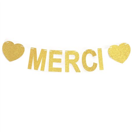 Andgo Merci Banderole Bannière pour Mariage