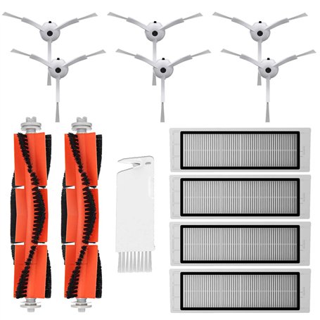 MIRTUX Kit de Rechange Compatible avec Xiaomi Mi Robot 1 et 2 (Non MOP). Pack d'accessoires de Rechange pour Robots aspirateur S