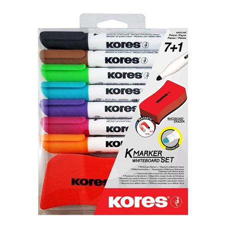 Kores-K-Marker XW1 : Marqueurs de couleur pour tableau blanc à pointe ronde