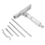Kuuleyn Jauge de micromètre de Profondeur, 0.01mm Haute précision tête Ronde Profondeur micromètre jauge jauge Outil de Mesure +