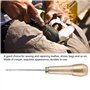 FOLOSAFENAR Aiguilles en Cuir poinçon à Coudre, Outil de Couture en Cuir Pratique à 3 Aiguilles avec poignée en cuivre, à Utilis