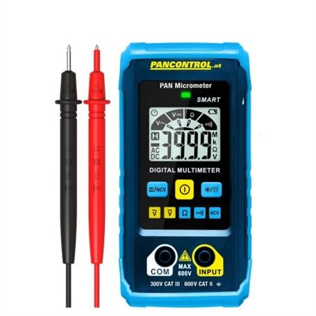 Pancontrol PAN Micromètre de poche intelligent CAT III 300 V avec sélection automatique de fonction et testeur de tension sans c