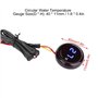 Jauge de température d'eau de moto, jauge de température d'eau Ultra-mince de thermomètre de moto numérique rond universel(bleu)