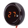 Terisass Moto numérique thermomètre jauge Guidon étanche Vision Nocturne jauge de température Affichage LED pour 12V Moto, Cours