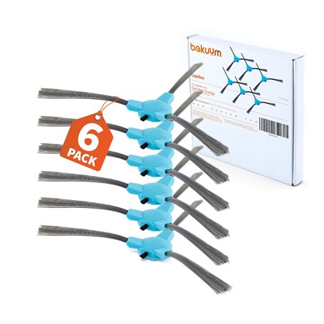 BAKUUM Lot de 6 brosses latérales pour Cecotec Conga Series 999 et 990 VITAL