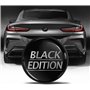 Biomar Labs Compatible avec BMW Emblème 51148219237 Plaque pour Arrière Coffre 74mm Black Edition Argent EZ 10