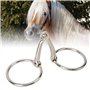 EVTSCAN Fer Cheval Anneau Filet Mors Creux Articulé Bouche pour Fournitures Équestres