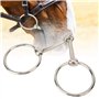 EVTSCAN Fer Cheval Anneau Filet Mors Creux Articulé Bouche pour Fournitures Équestres