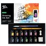 Mont Marte Calligraphie Set 16 pièces – Porte-Plume avec Plume et Encre – Contient 12 x 7ml d'Encre
