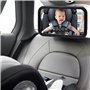 Miroir Voiture Bébé 360 °, Grand Retroviseur Voiture Bebe Incassable Universel, Claire & Champ de Vision pour Auto Siège Arrière