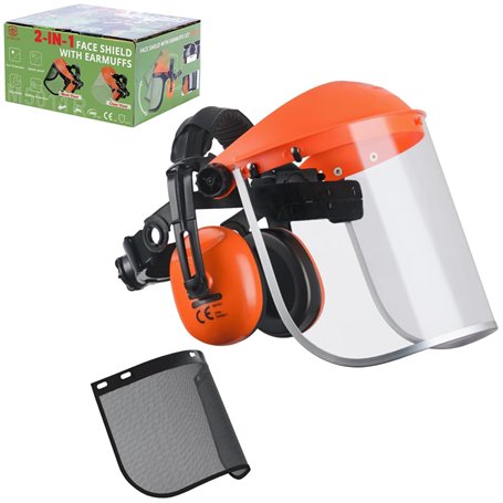 Visière en Maille d'Acier & Protège-Oreilles Réglable