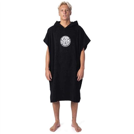 RIP CURL Poncho ou Serviette à Langer Wet As Change pour Les Sports Nautiques et Le Surf sur la Plage - Noir